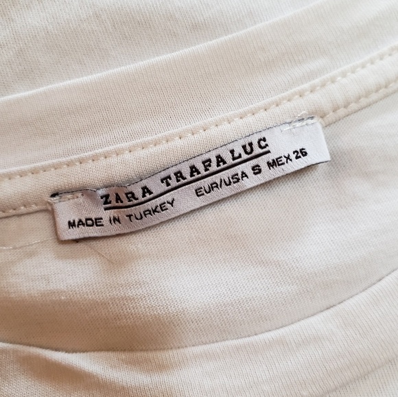 Zara London Berlin Moscow lace sleeve tee - Picture 4 of 5
